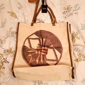 Cole Hann canvas tote bag